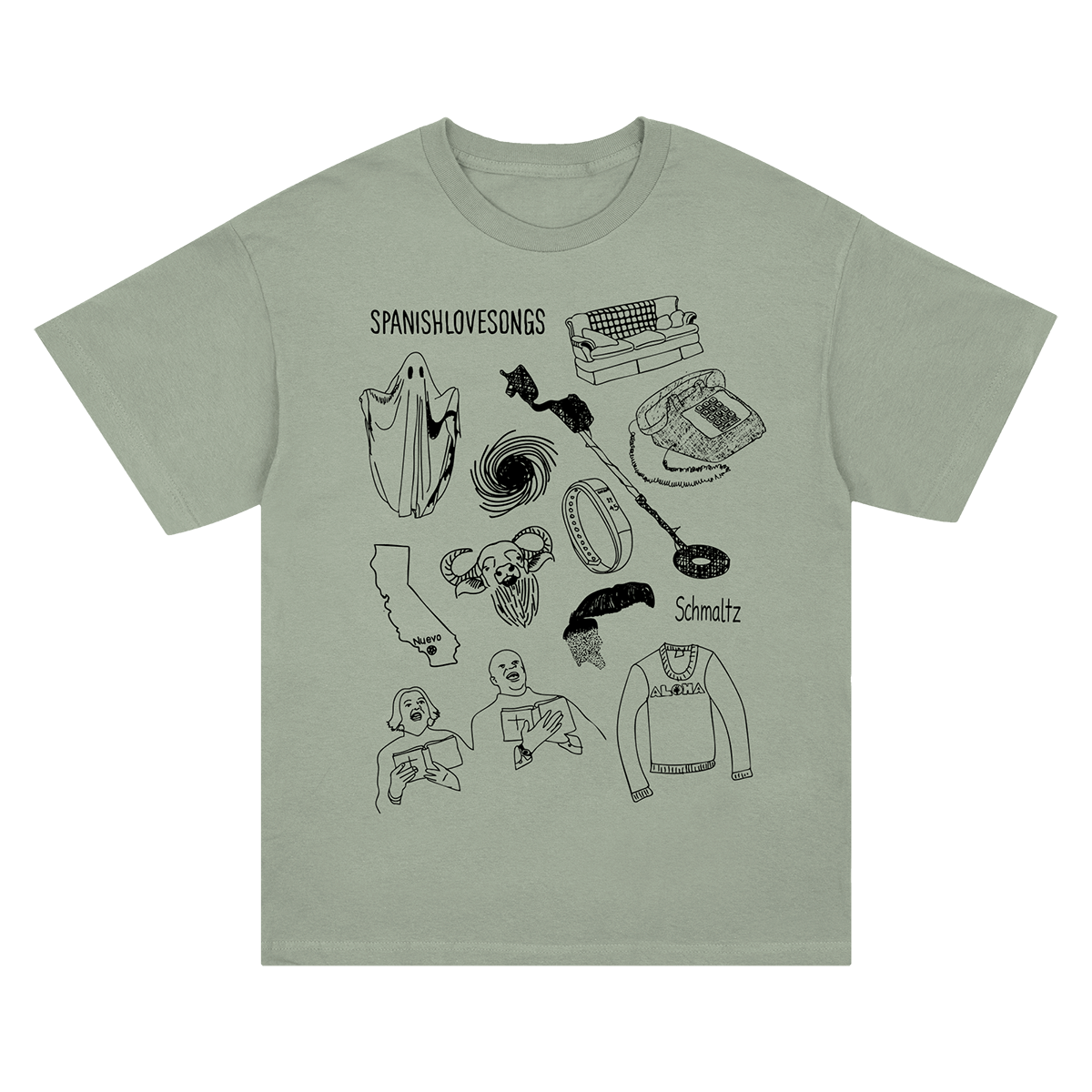 Schmaltz Illustrations T-Shirt (Sage)