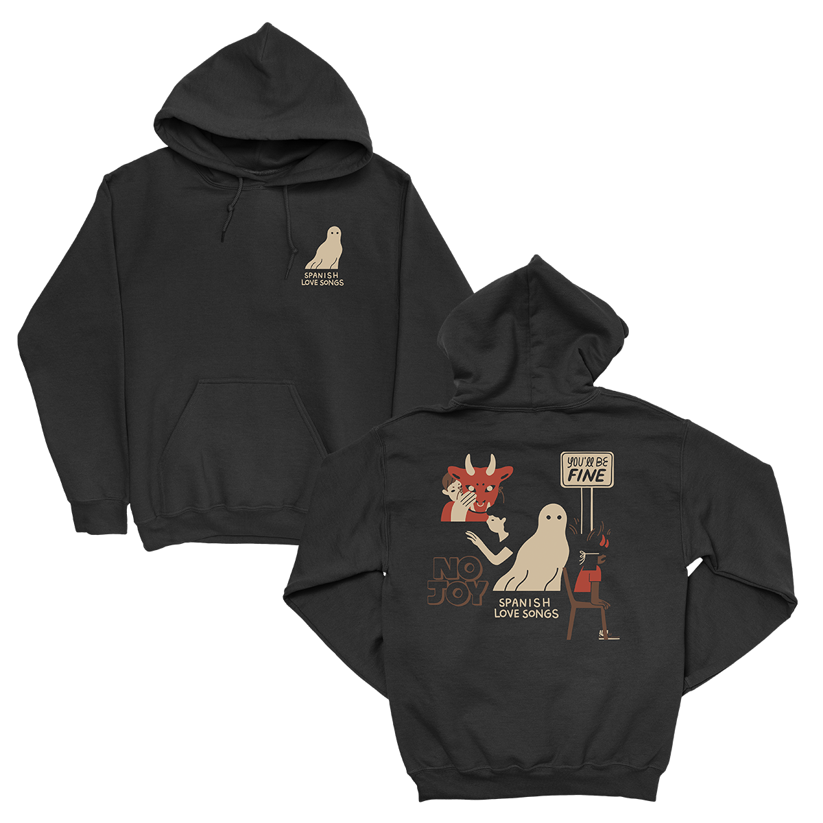 Ghost Pullover Hoodie (Black)